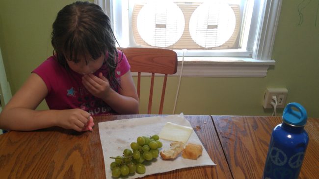 grapes, cheese and crackers